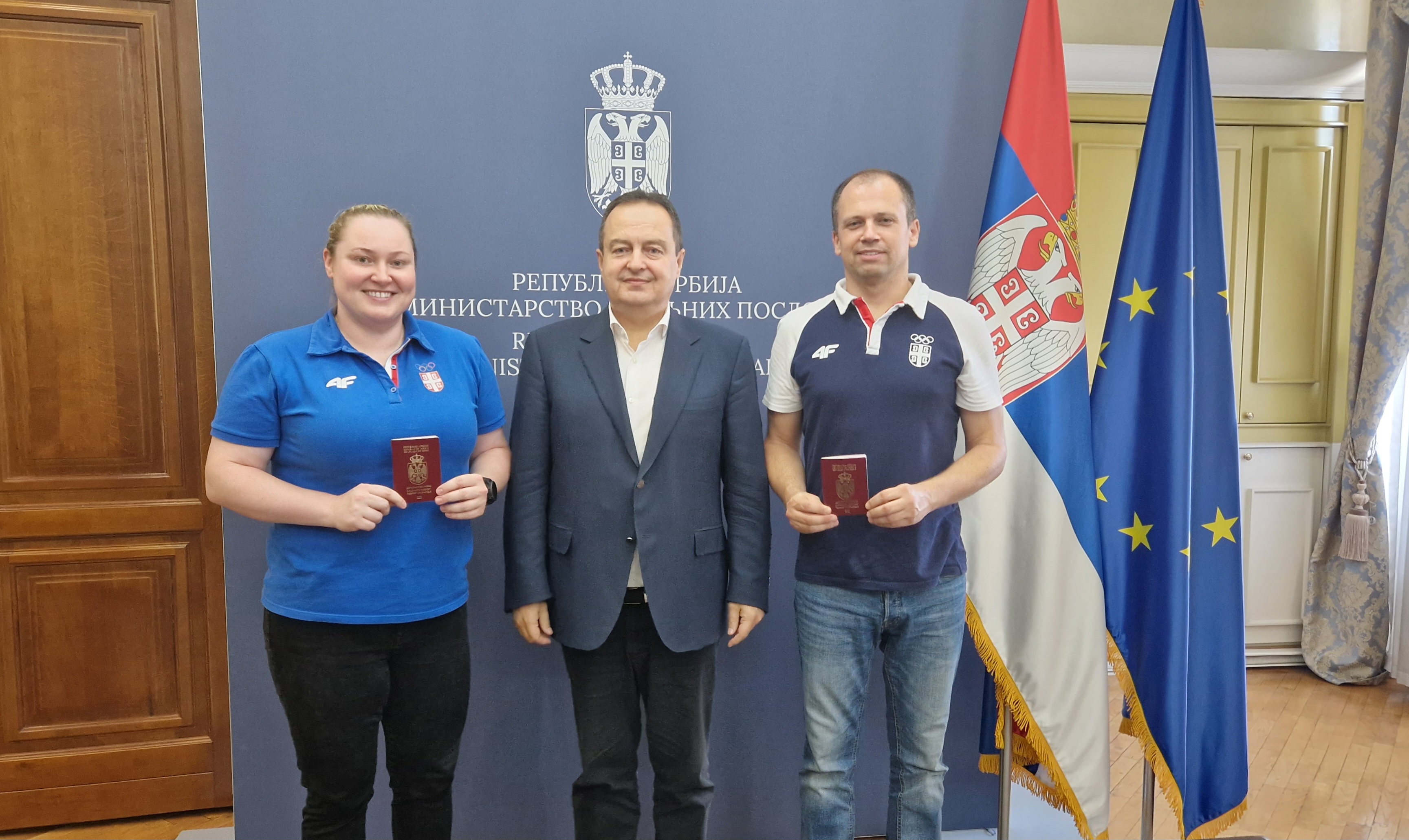 Minister Dacic presents diplomatic passports to members of the Serbian ...